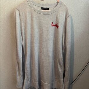 NWOT Banana Republic Light Gray Merino Sweater Sz L